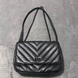 DKNY Black Quilted Shoulder Bag
